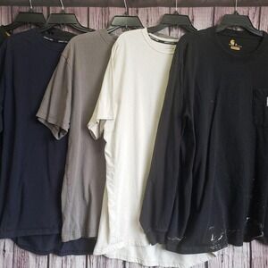 Carhartt XL Work Shirt Bundle Lot of 5 Long Sleeve + Short Sleeve Mens Cotton